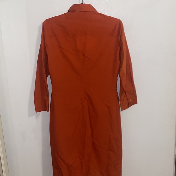 MaxMara Orange Front Tie Dress Size S - Picture 3 of 4
